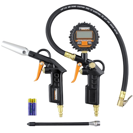 FATDTIBGK Digital Tire Inflator And High Flow Blow Gun Kit